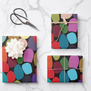 Colourful Abstract Circles  Wrapping Paper Sheet
