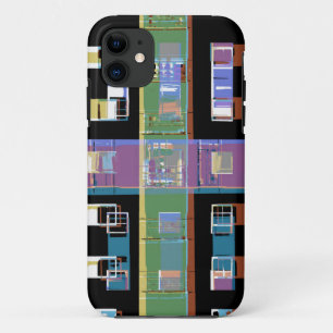 Colourful abstract city apartments Case-Mate iPhone case