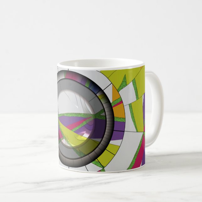 Colourful Abstract Coffee Mug (Front Right)