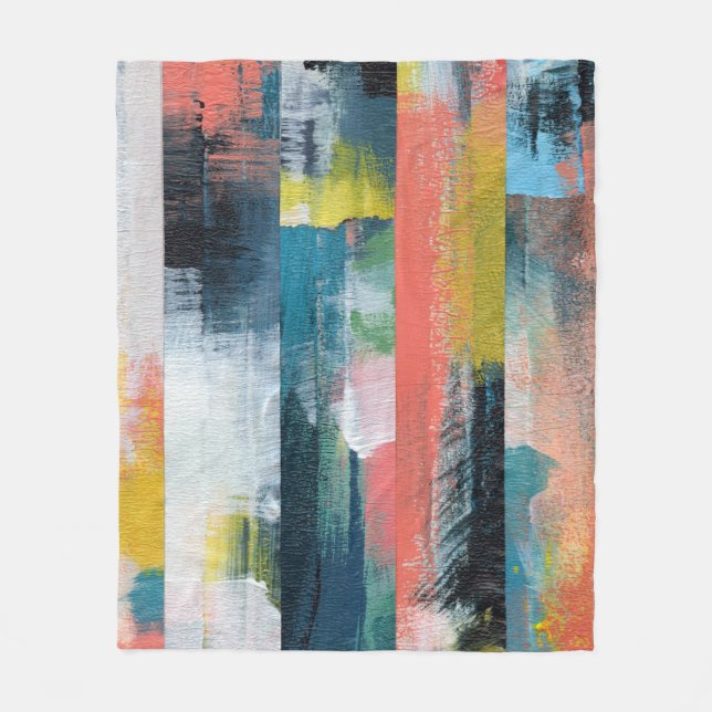 Colourful abstract collage.  fleece blanket (Front)