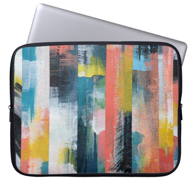 Colourful abstract collage.  laptop sleeve (Front)