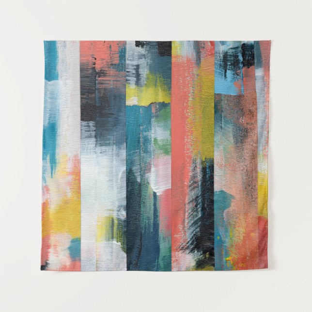 Colourful abstract collage.  tapestry (Front)