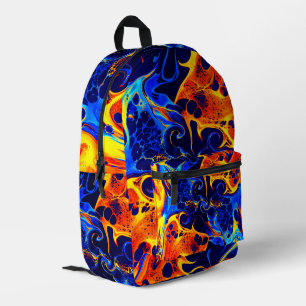 colourful abstract colour wavy printed backpack