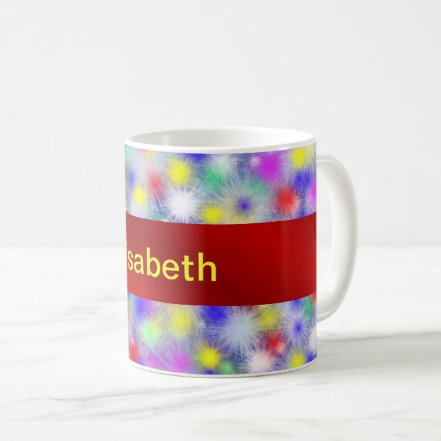 colourful abstract coloured design coffee mug (Front Right)