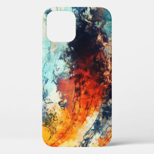 Colourful Abstract Contemporary Artwork iPhone 12 Case