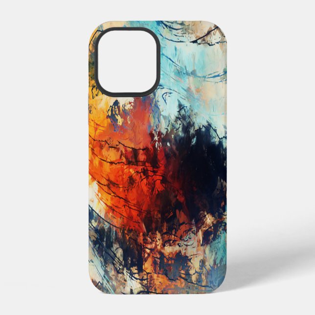 Colourful Abstract Contemporary Artwork iPhone Case (Back)