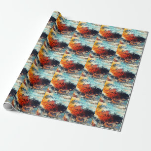 Colourful Abstract Contemporary Artwork Wrapping Paper