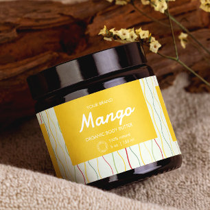 Colourful Abstract Cosmetics Jar Wrap Around Label