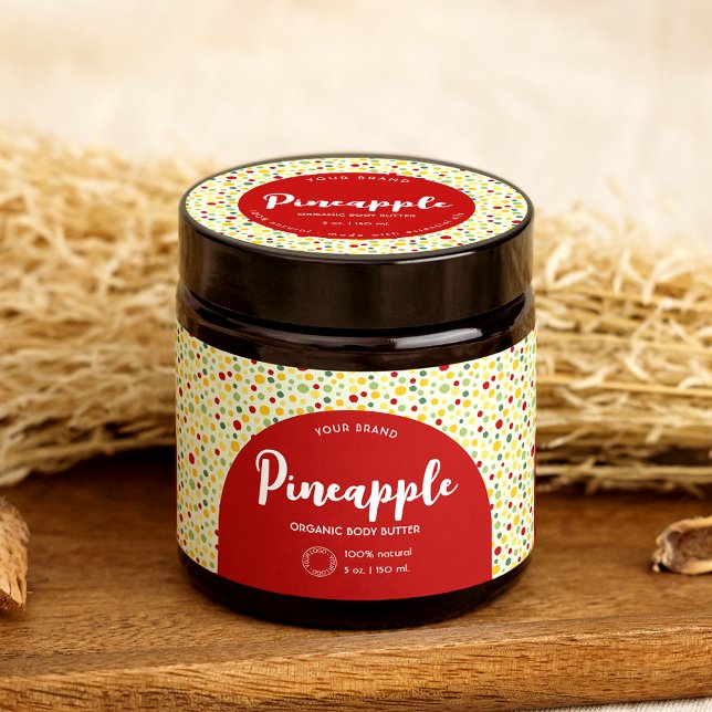 Colourful Abstract Cosmetics Jar Wrap Around Label (Creator Uploaded)