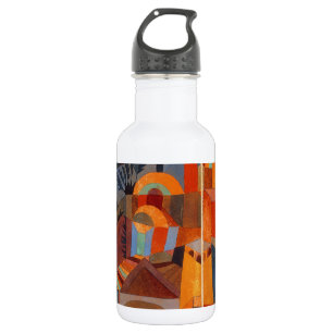 Colourful Abstract Cubism Klee Temple Gardens 532 Ml Water Bottle