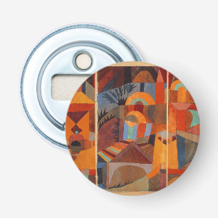 Colourful Abstract Cubism Klee Temple Gardens Bottle Opener