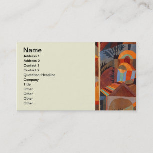 Colourful Abstract Cubism Klee Temple Gardens Business Card