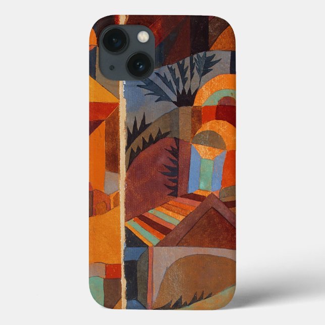 Colourful Abstract Cubism Klee Temple Gardens Case-Mate iPhone Case (Back)