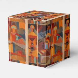 Colourful Abstract Cubism Klee Temple Gardens Favour Box