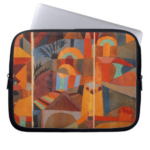 Colourful Abstract Cubism Klee Temple Gardens Laptop Sleeve