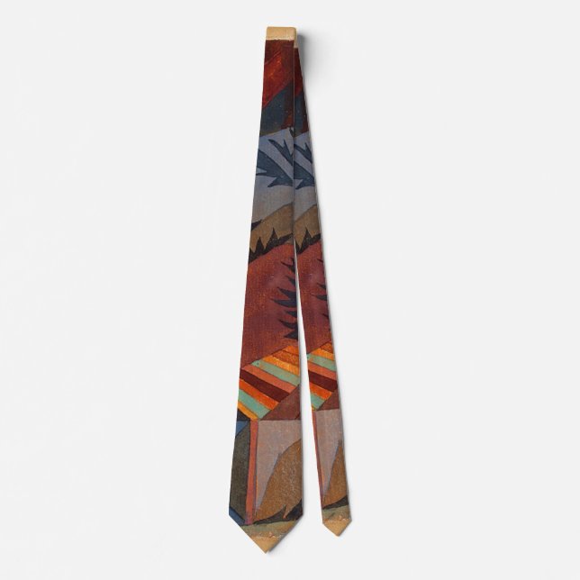 Colourful Abstract Cubism Klee Temple Gardens Tie (Front)