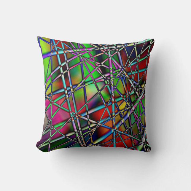 Colourful Abstract  Cushion (Front)