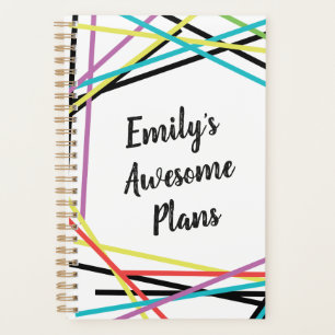 Colourful Abstract Custom Weekly Monthly Planner
