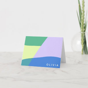 Colourful Abstract Cute Personalised Stationery Note Card