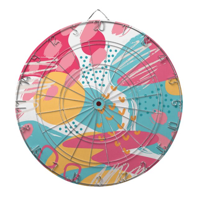 Colourful Abstract Dartboard (Front)