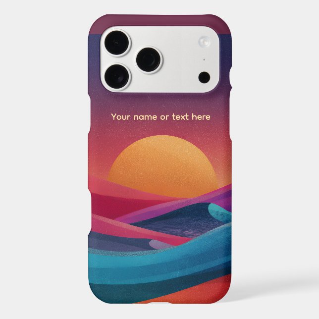 Colourful Abstract Desert Sunset Personalised (Back)