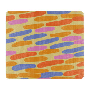 Colourful abstract design cutting board