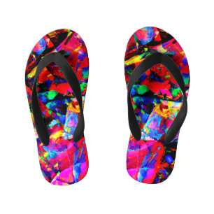 Colourful Abstract Design Kid's Jandals