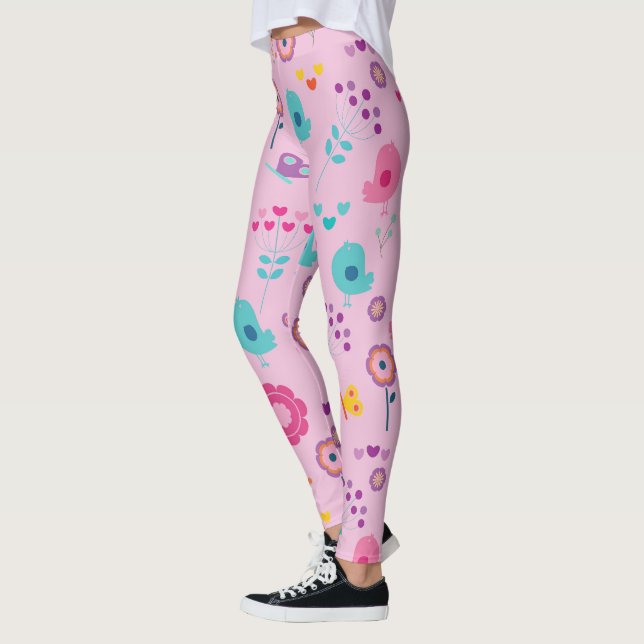 Colourful Abstract Design Leggings (Left)