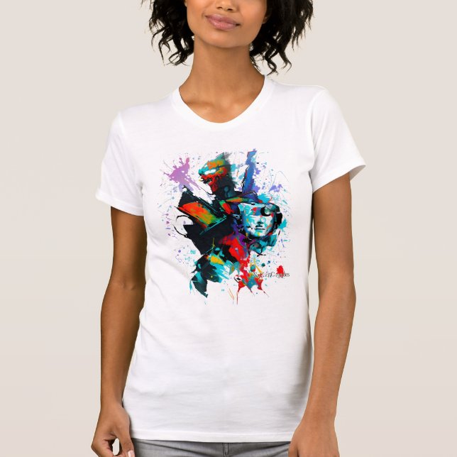 Colourful abstract design like a water colour! T-Shirt (Front)