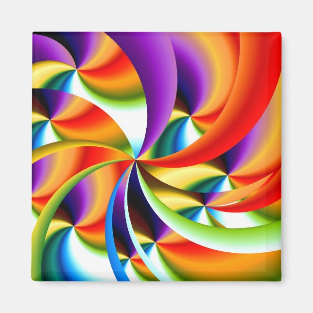 Colourful Abstract Design Magnet (Front)