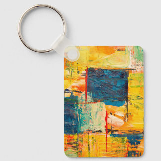  Colourful abstract design on a keychain