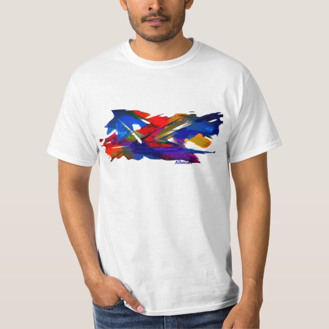 Colourful abstract design on  T-Shirt (Front)