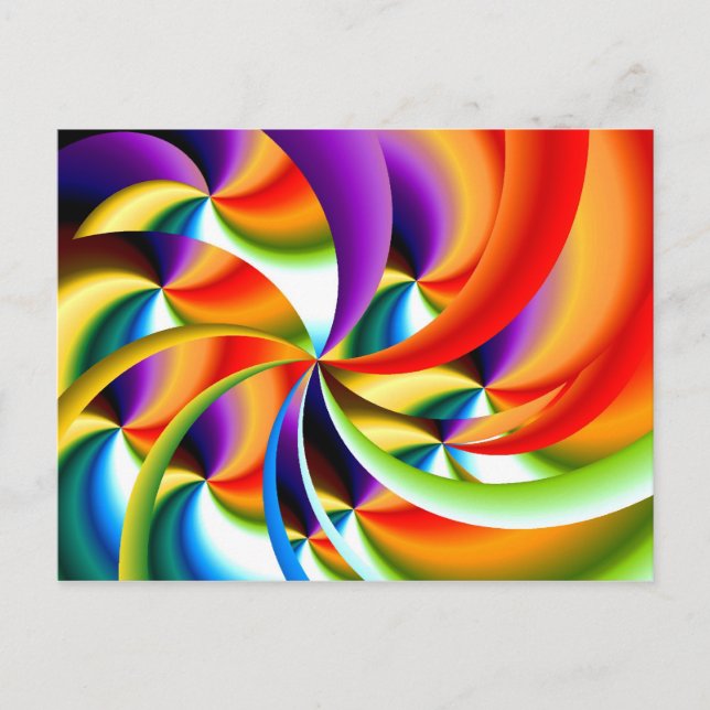 Colourful Abstract Design Postcard (Front)