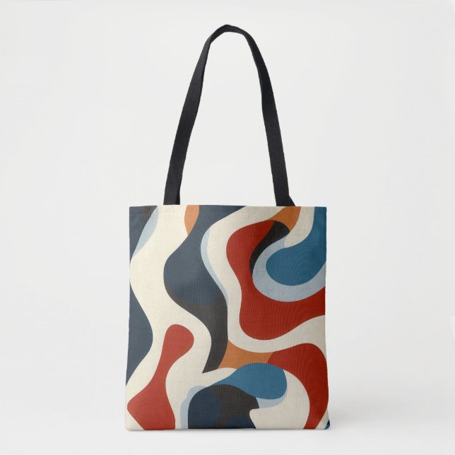 Colourful Abstract Design Tote Bag (Front)