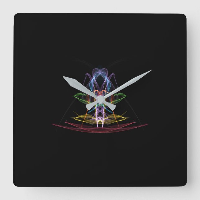 Colourful Abstract Design Wall Clock (Front)