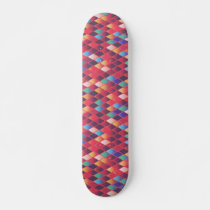 Colourful Abstract Diamonds Skateboard
