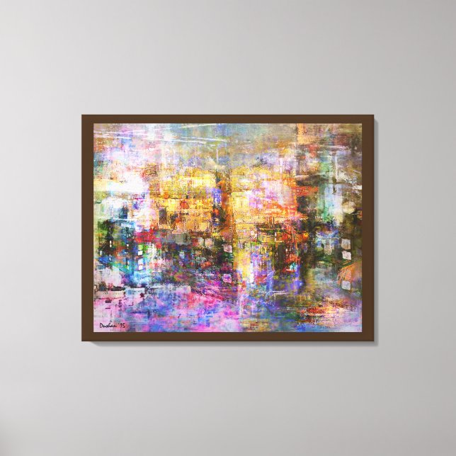 Colourful Abstract Digital Art-Fading Memories Canvas Print (Front)