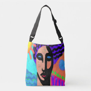 Colourful Abstract Digital Art to Carry Crossbody Bag