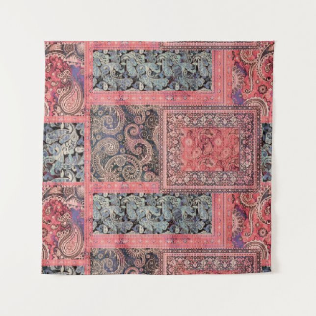 colourful abstract digital design background allov tapestry (Front)