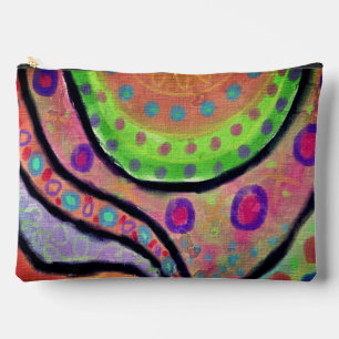 Colourful Abstract Digital Painting Accessory Pouch