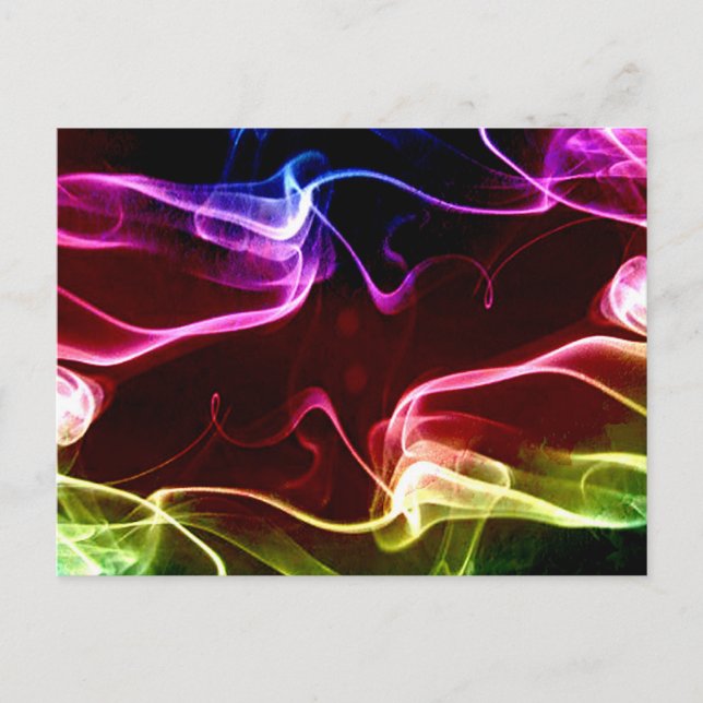 Colourful  Abstract Digital Painting Postcard (Front)