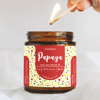 Colourful Abstract DIY Candle Jar Warp Around Labe Rectangular Sticker