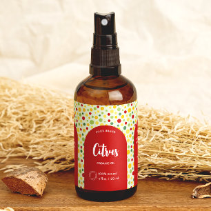 Colourful Abstract Dots Lines Cosmetic Bottle Labe Rectangular Sticker