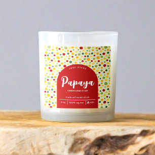 Colourful Abstract Dots Retro Candle Label Design