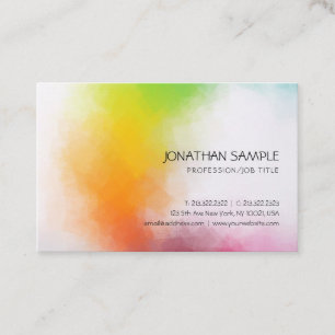 Colourful Abstract Elegant Colours Modern Template Business Card