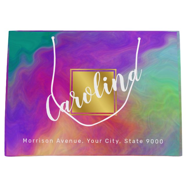 Colourful Abstract Elegant Gift Bag (Front)