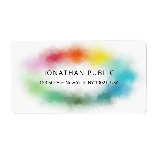 Colourful Abstract Elegant Personalised Template (Front)