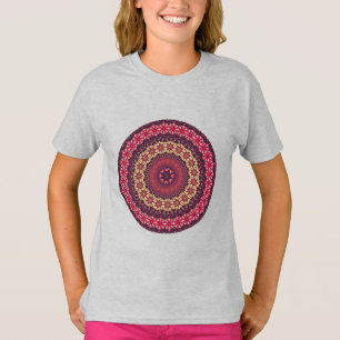 Colourful abstract ethnic floral mandala pattern T-Shirt