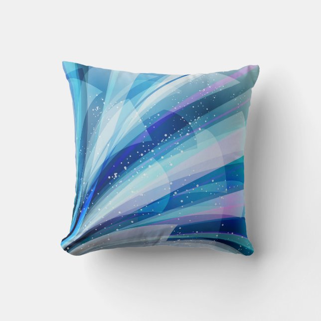Colourful Abstract Exploding Universe Cushion (Front)