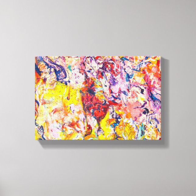 Colourful Abstract Expressionism Painting Canvas P Print (Front)